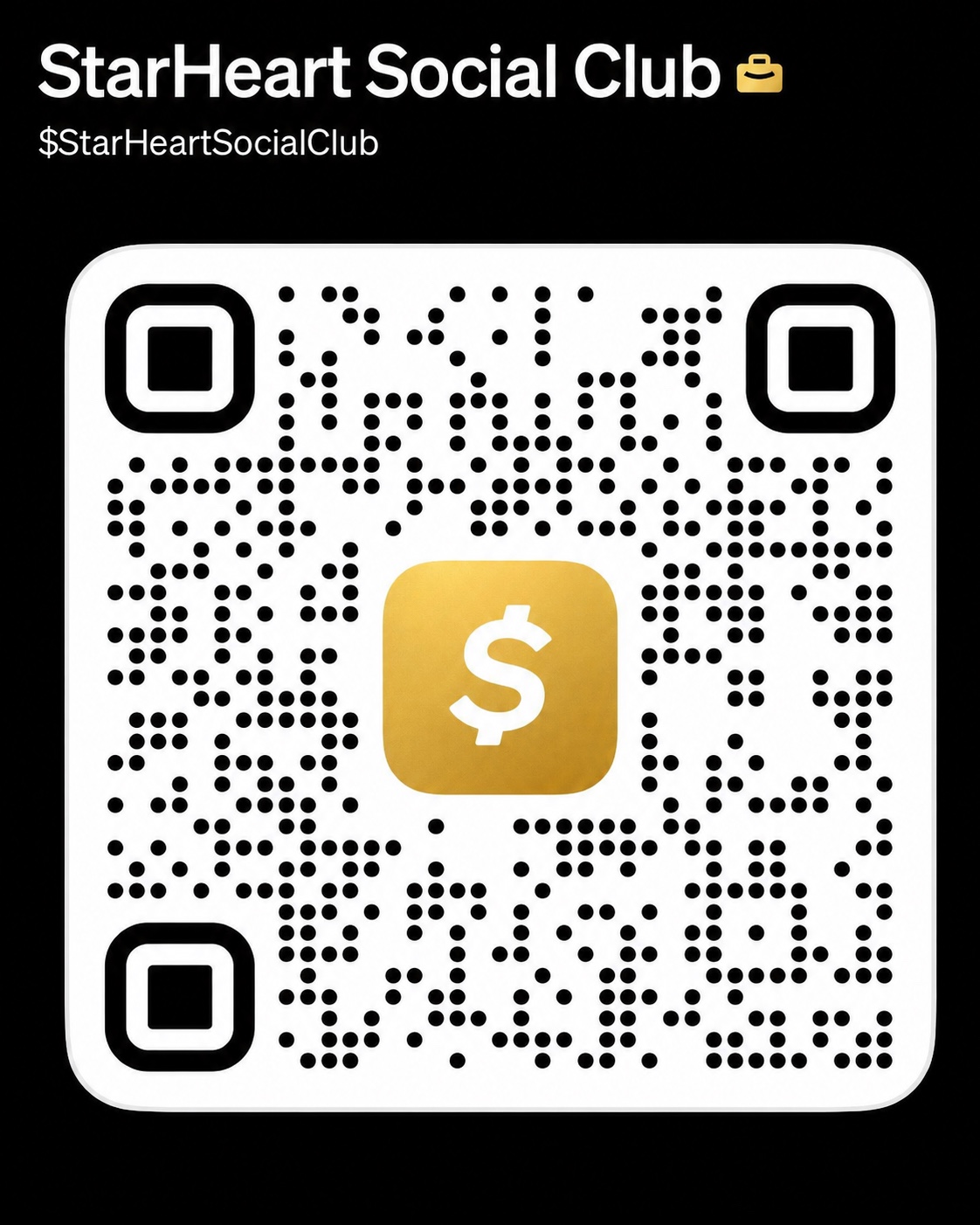 Cash App QR code for $StarHeartSocialClub
